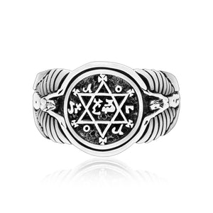 925 Sterling Silver Seal of King Solomon Ring