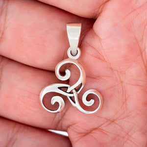 925 Sterling Silver Celtic Triskelion Knot Pendant
