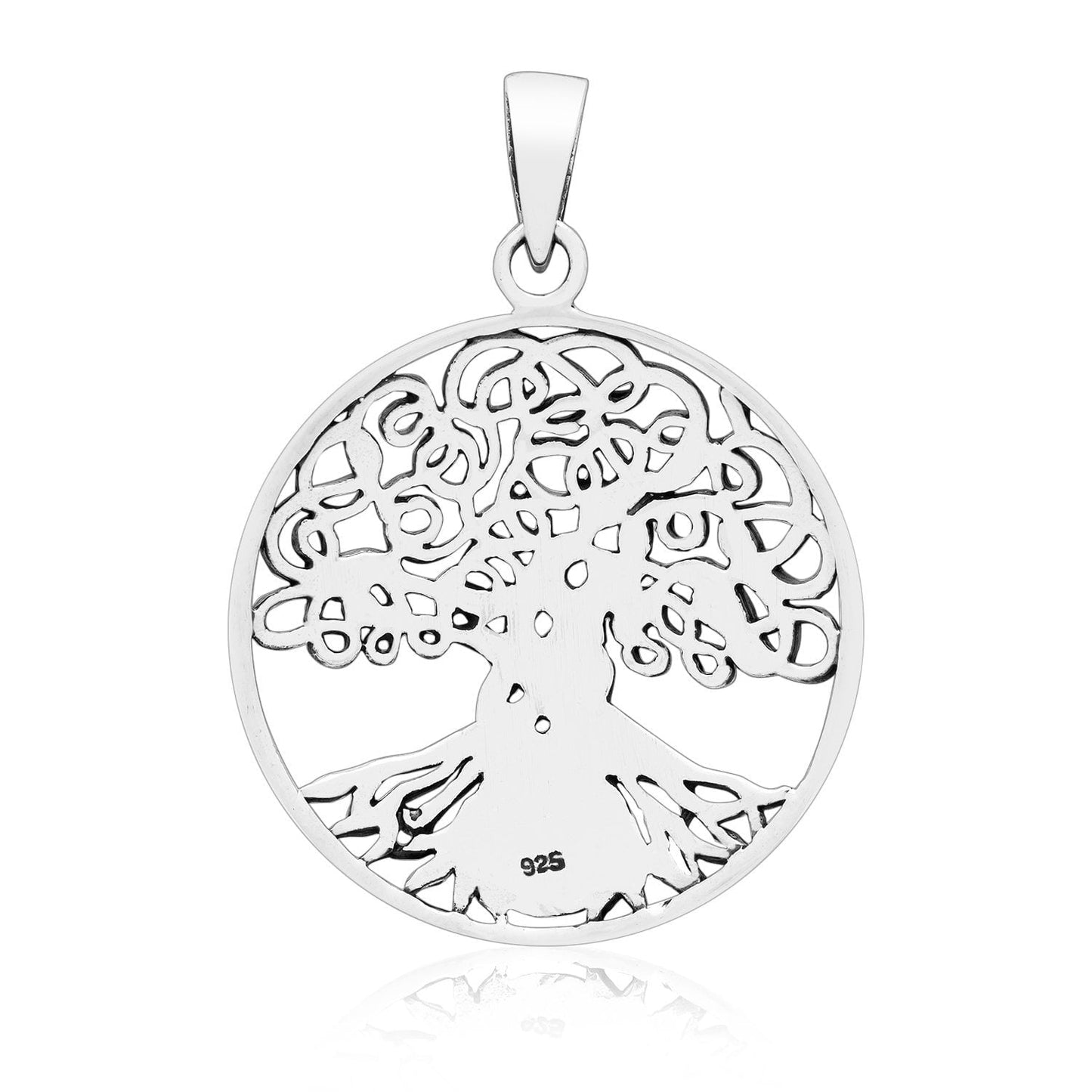 925 Sterling Silver Viking Yggdrasil Pendant with Yin Yang - SilverMania925