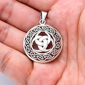 925 Sterling Silver Viking Triple Horn of Odin Pendant