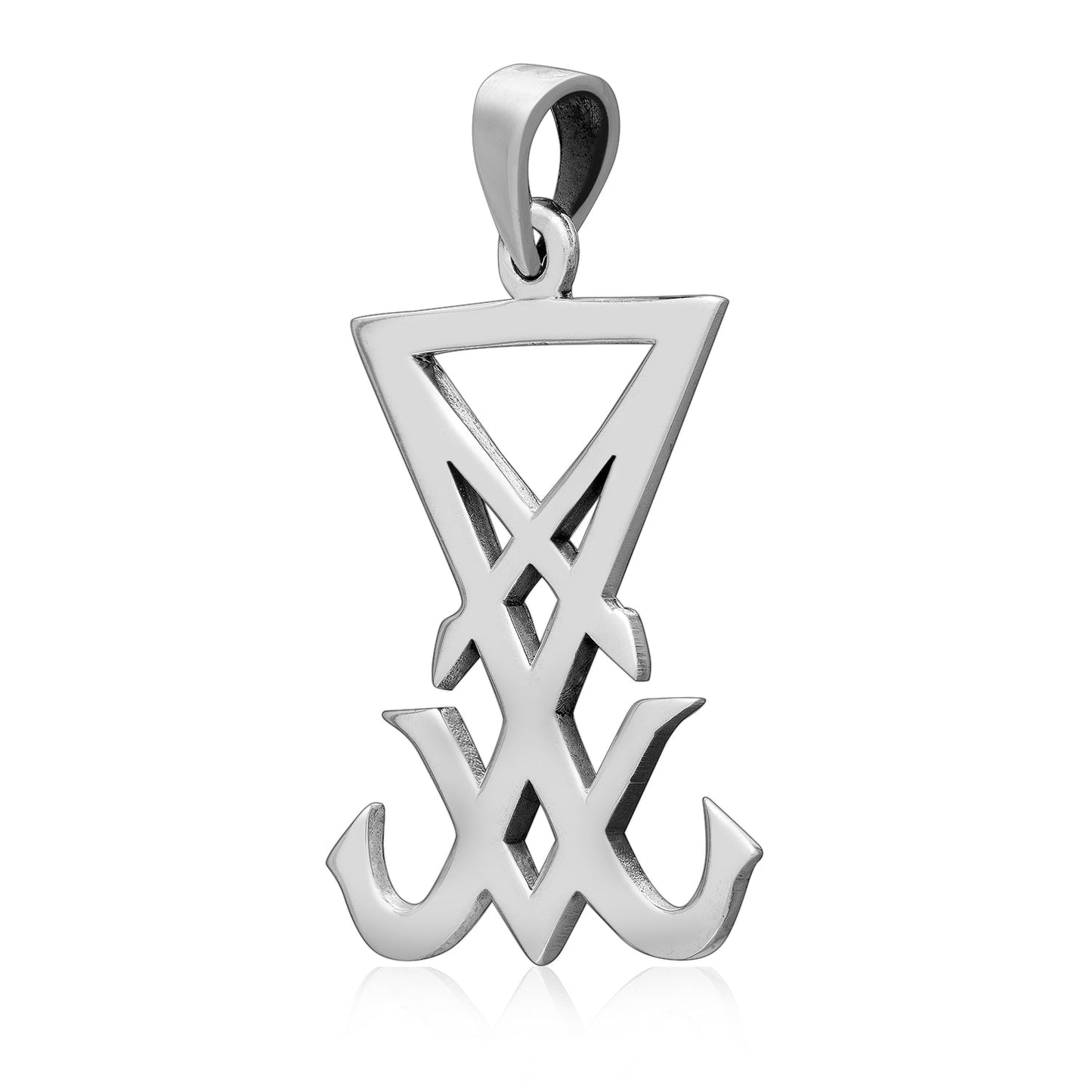 925 Sterling Silver Sigil of Lucifer Pendant - SilverMania925