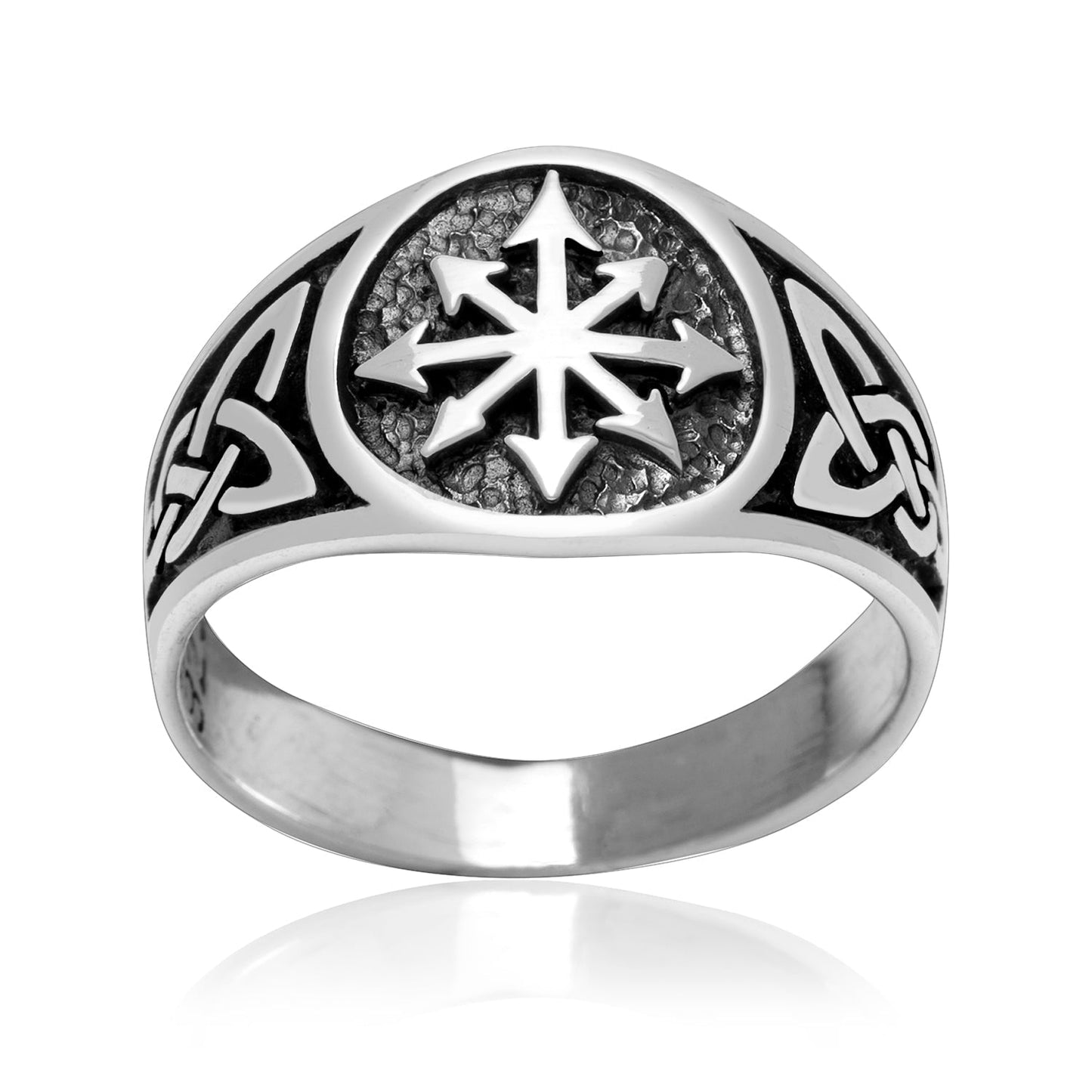 925 Sterling Silver Symbol of Chaos Occult Ring - SilverMania925