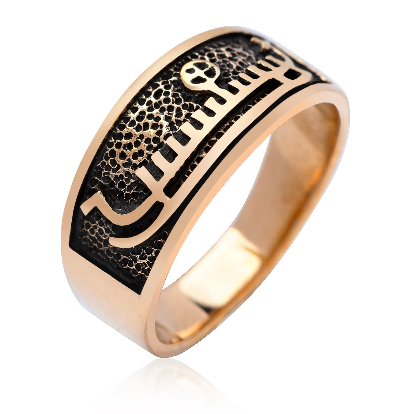 Handcrafted Bronze Viking Drakkar Longship Band Ring - SilverMania925