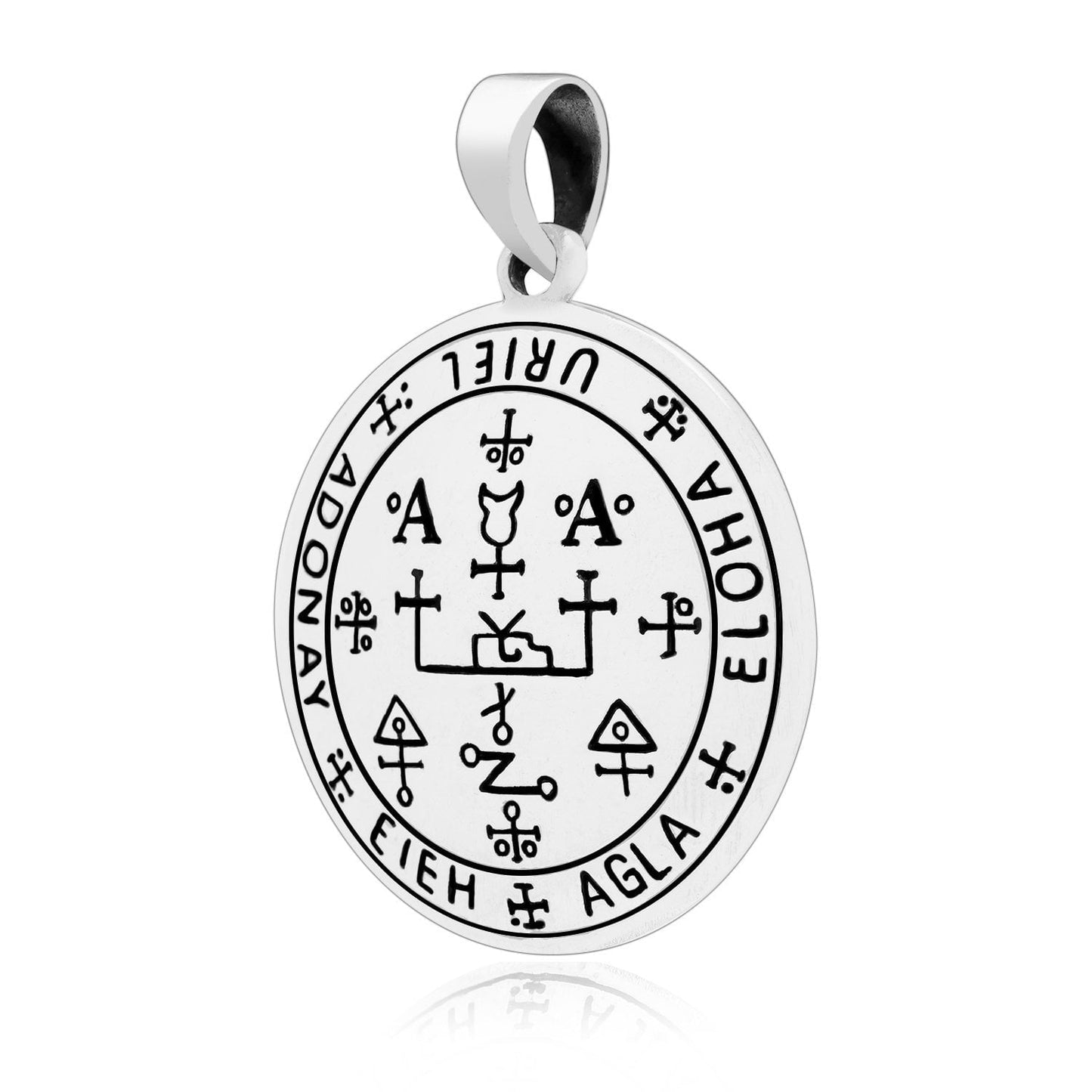 Sterling Silver Sigil of Archangel Uriel Pendant - SilverMania925