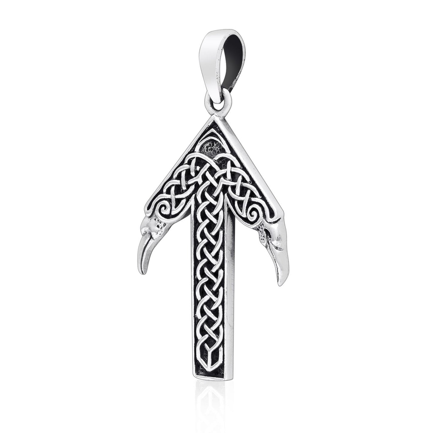 925 Sterling Silver Viking Tiwaz God Tyr Pendant - SilverMania925