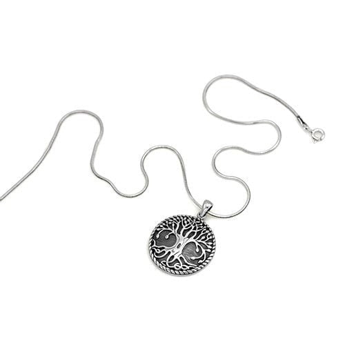 925 Sterling Silver Yggdrasil Norse Tree of Life Viking Jewelry Pendant - SilverMania925