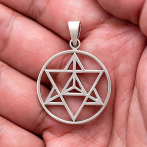 925 Sterling Silver Mercabah Pendant