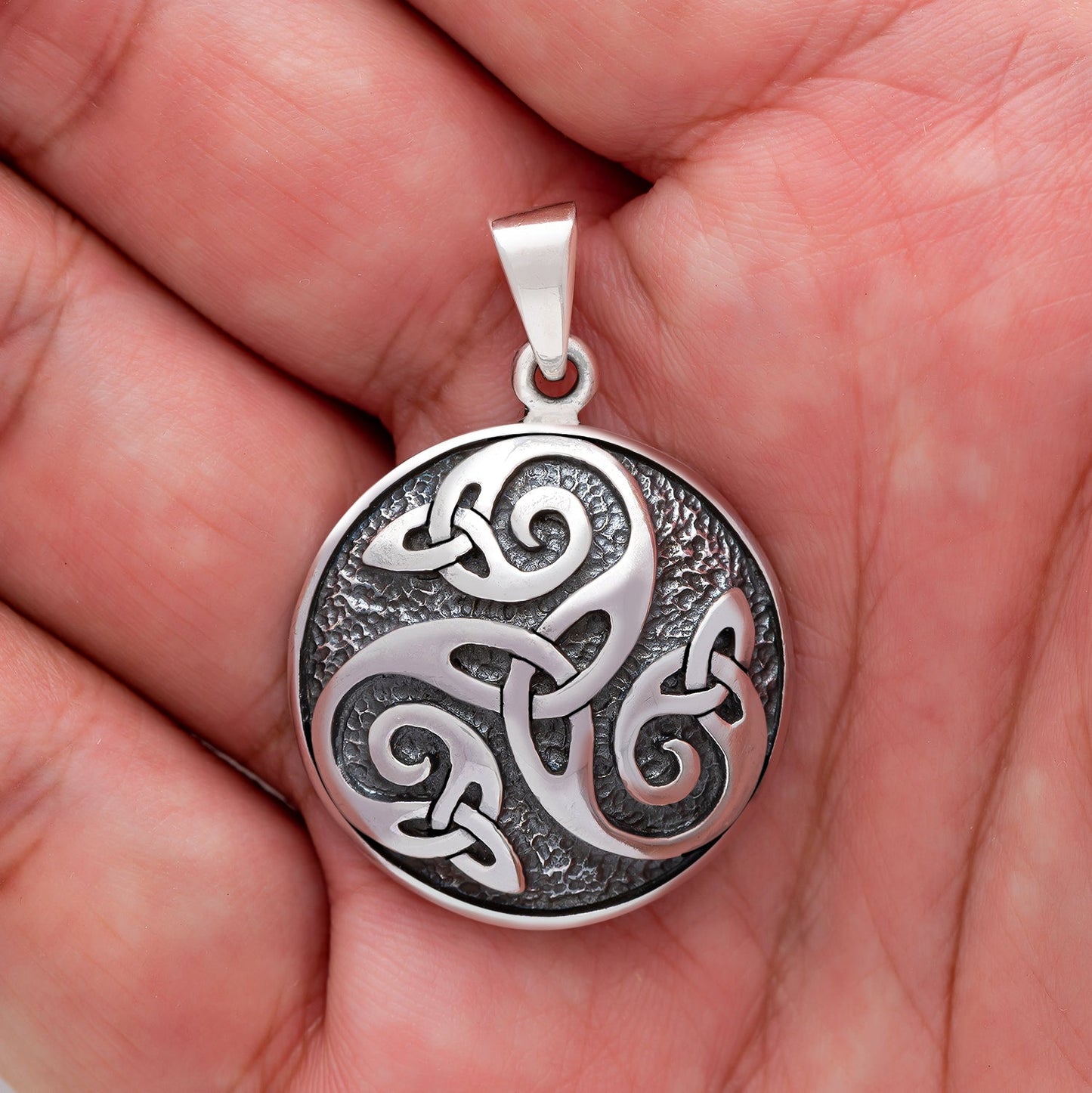 925 Sterling Silver with Triskelion Pendant - SilverMania925