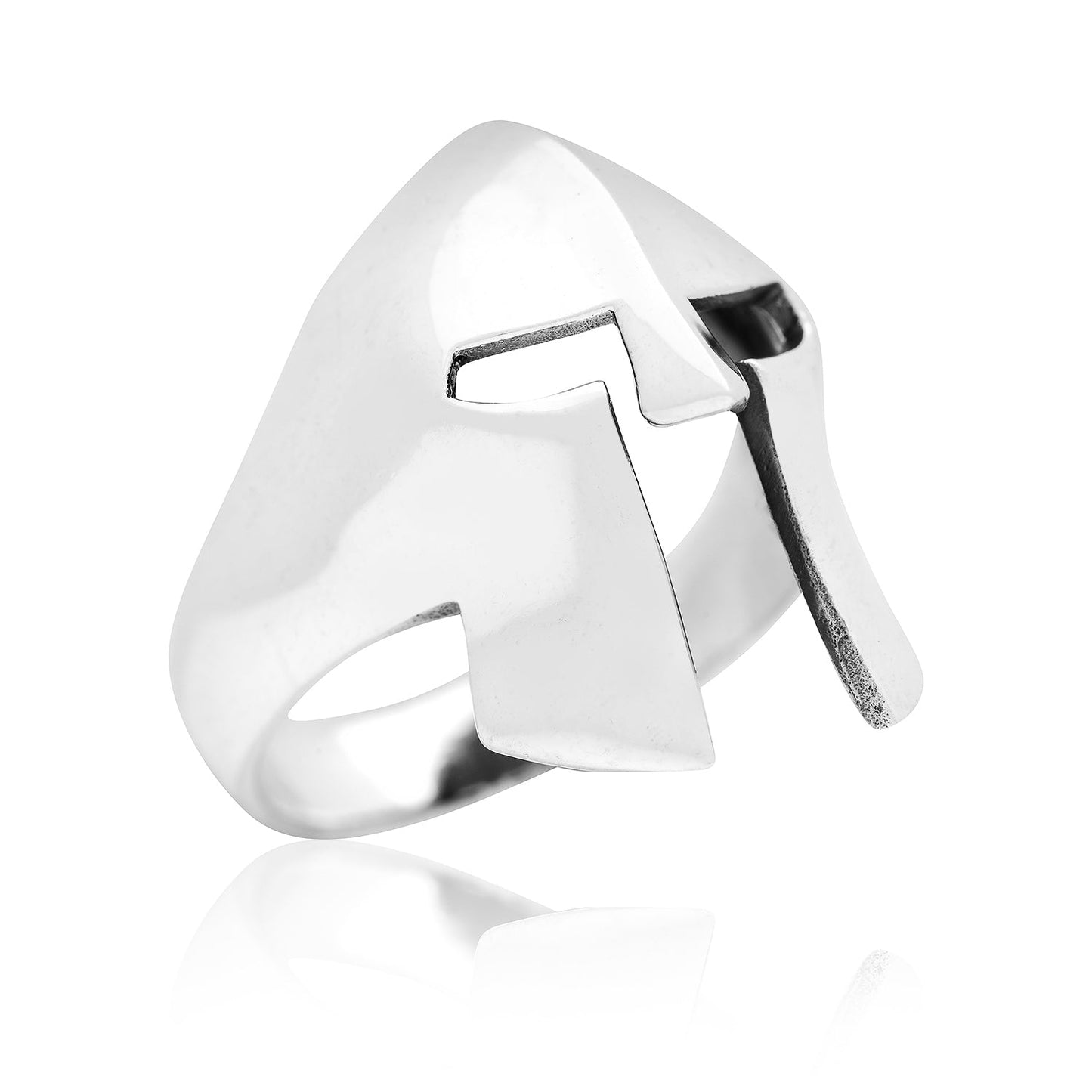 925 Sterling Silver Spartan Fighter Helmet Ring - SilverMania925