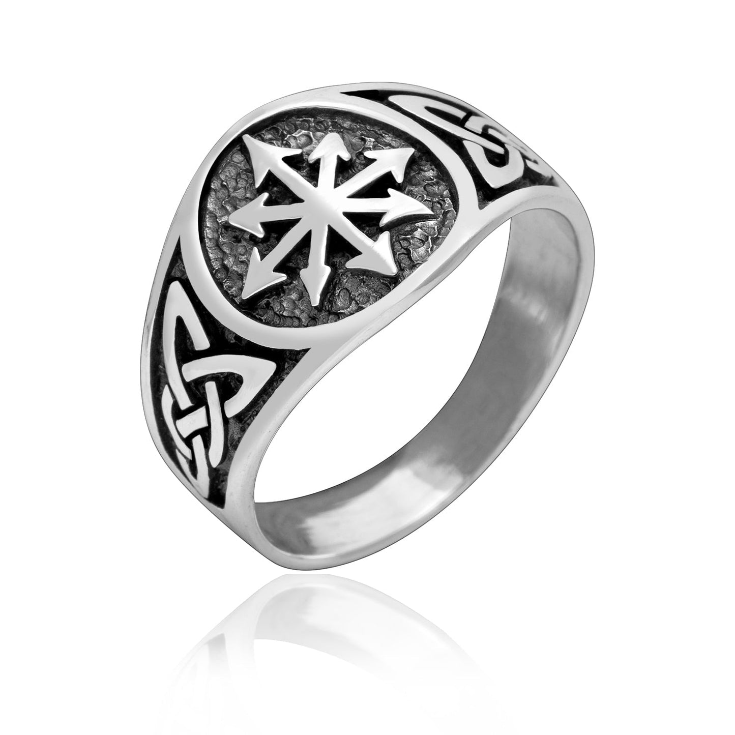 925 Sterling Silver Symbol of Chaos Occult Ring - SilverMania925