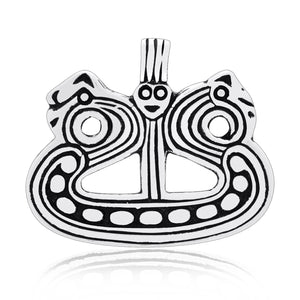 925 Sterling Silver Viking Drakkar Longship Pendant