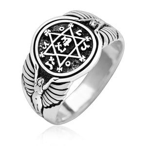 925 Sterling Silver Seal of King Solomon Ring
