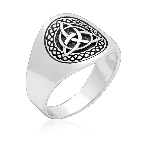 925 Sterling Silver Celtic Triquetra Band Ring - Silvermania925 ...