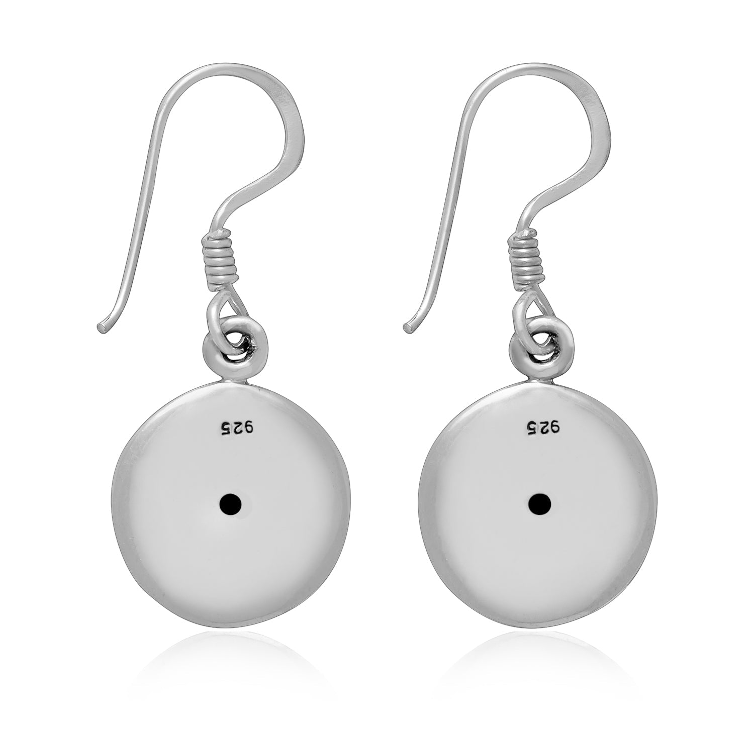 925 Sterling Silver Seal of King Solomon Earrings Set