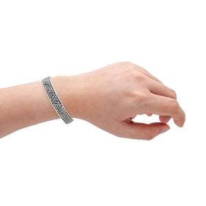 925 Sterling Silver Celtic Triquetra Knots Bangle