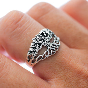 925 Sterling Silver Viking Yggdrasil Unisex Ring