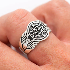 925 Sterling Silver Seal of King Solomon Ring