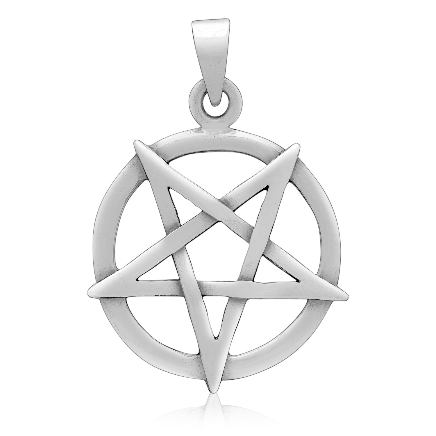925 Sterling Silver Satanic Pendant with Pentagram - SilverMania925