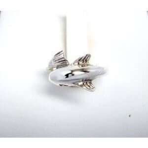 925 Sterling Silver Cute Dolphin Adjustable Toe Pinky Ring - SilverMania925