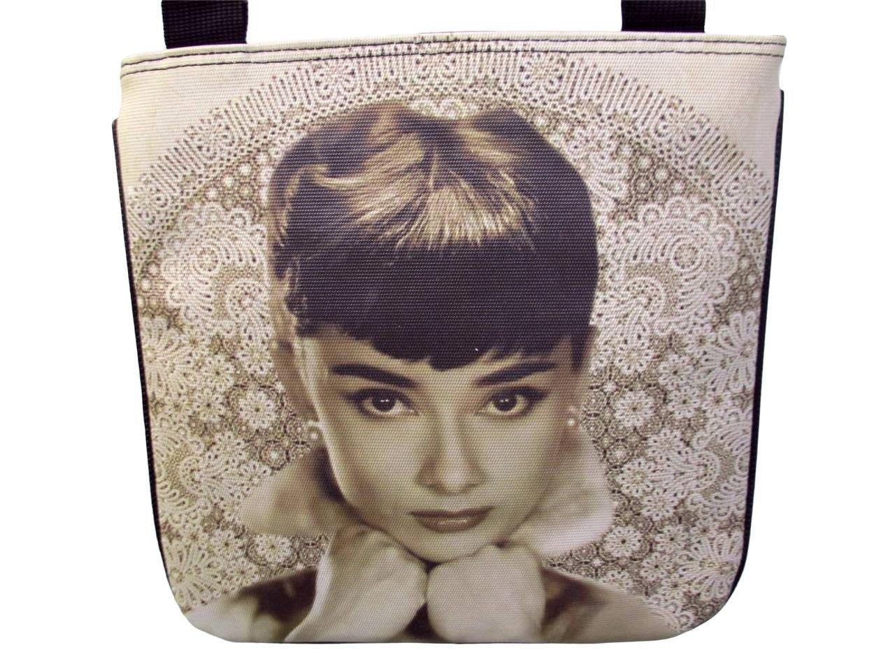 Audrey Hepburn Filigree Style Messenger Cross Body Bag Purse