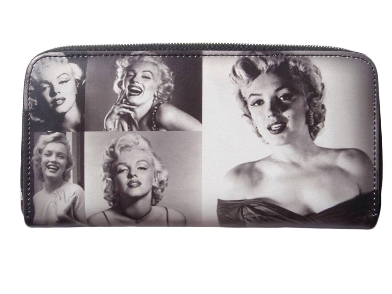 Marilyn Monroe Retro Rare Picture Collage ID Coin Bill Holder Wallet - SilverMania925