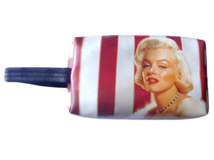 Marilyn Monroe Red Lip Retro Make Up Lipstick Purse Cosmetic Zip Around Bag