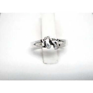 925 Sterling Silver Happy Feet Adjustable Pinky Toe Ring