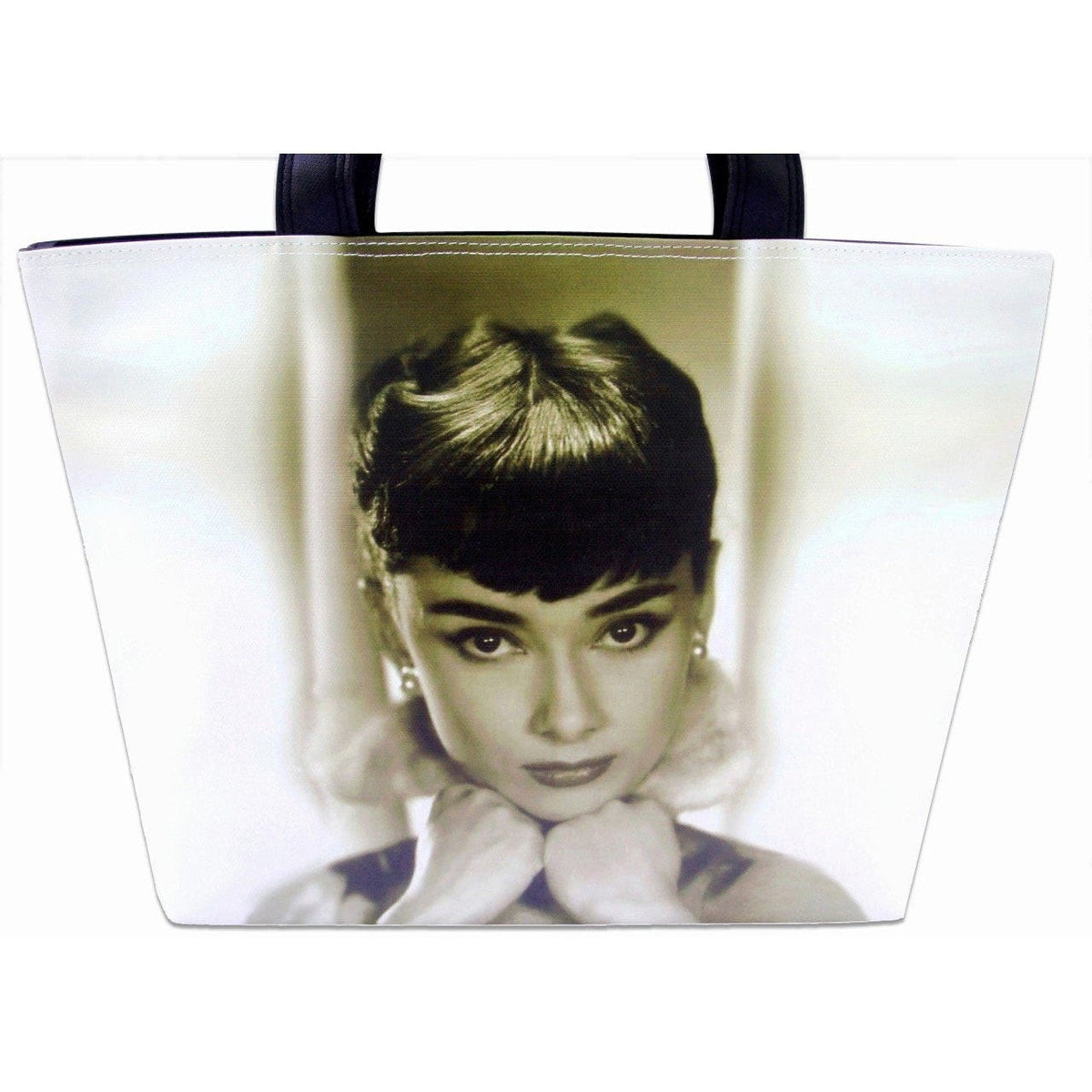 Audrey Hepburn Wide Tote Shoulder Bag - SilverMania925