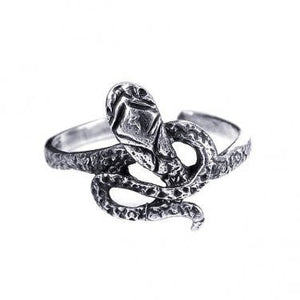 925 Sterling Silver Snake Oxidized Adjustable Pinky Toe Ring