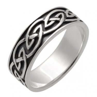 925 Sterling Silver Celtic Interwoven Infinity Knots Ring - SilverMania925