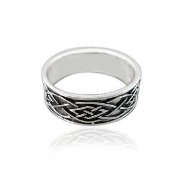 925 Sterling Silver Celtic Infinity Knots Band Ring - SilverMania925