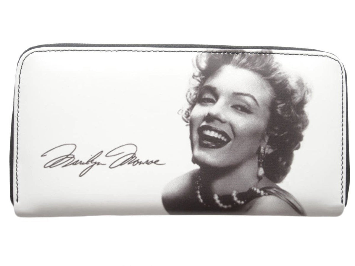 Marilyn Monroe White Wallet with Signature - SilverMania925