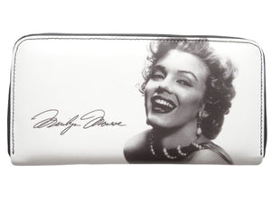 Marilyn Monroe Signature Money Case ID Holder White Wallet Purse Bag