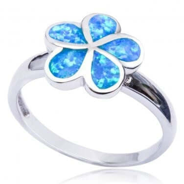 Exotic Sterling Silver Trio Hawaiian Plumeria Flower Ring - .925 Silver Plumeria Jewelry
