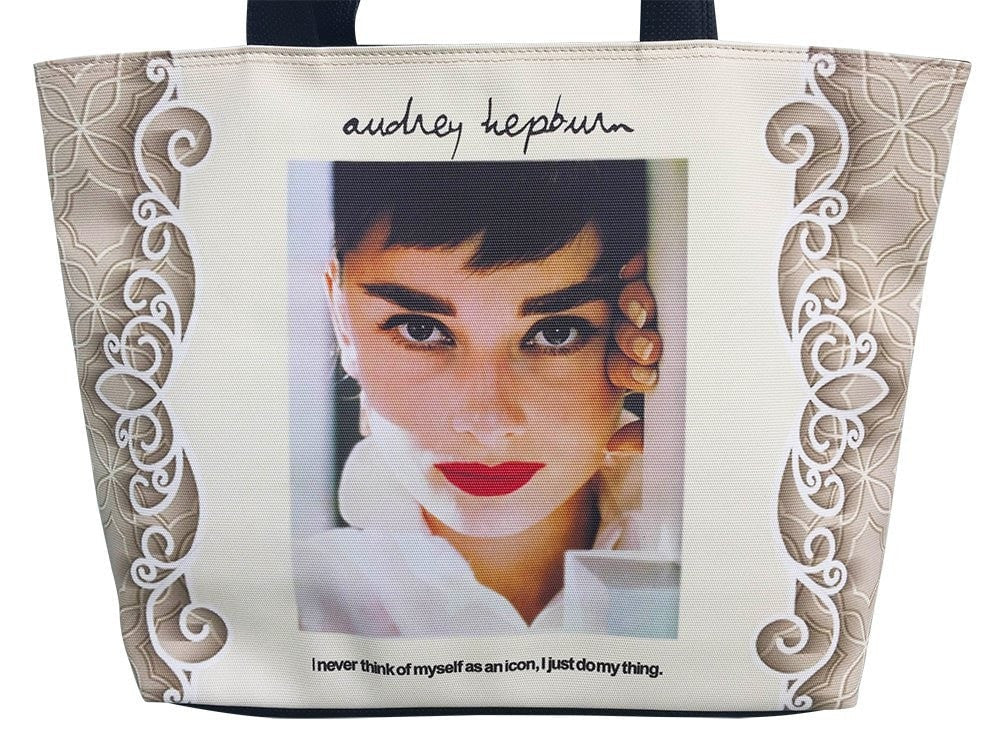 Audrey Hepburn Retro Icon Signature Tote Shoulder Bag Purse Handbag