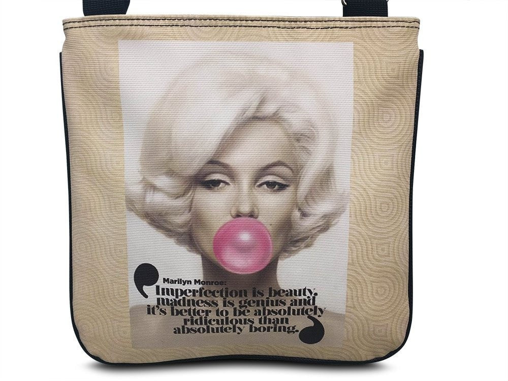 Marilyn Monroe Bubble Gum Messenger Bag - SilverMania925