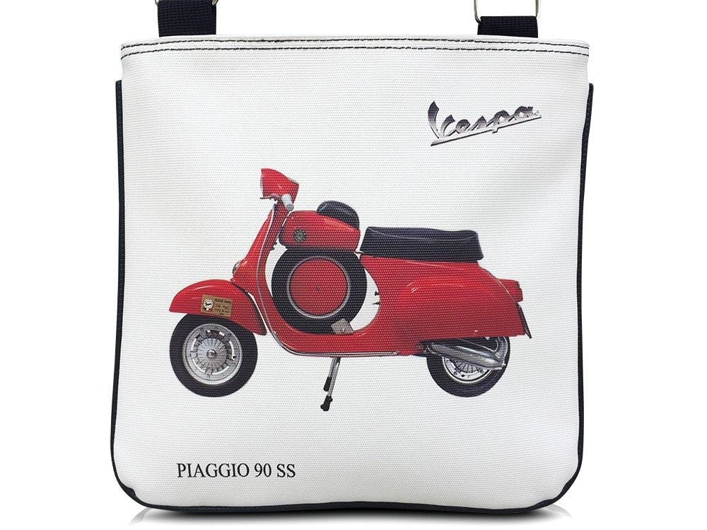 Red Retro Vespa Motorcycle Scooter Messenger Sling Cross Body Purse Shoulder Bag - SilverMania925