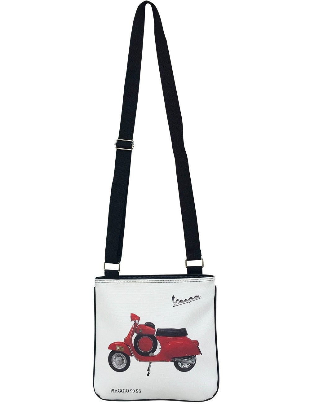 Red Retro Vespa Motorcycle Scooter Messenger Sling Cross Body Purse Shoulder Bag - SilverMania925