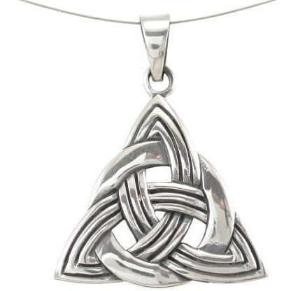 Sterling Silver Celtic Pendant with Triquetra Knotwork - SilverMania925