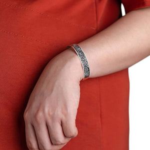 925 Sterling Silver Celtic Triquetra Knots Bangle