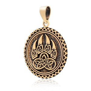 Viking Bear Claw Bronze Handcrafted Pendant