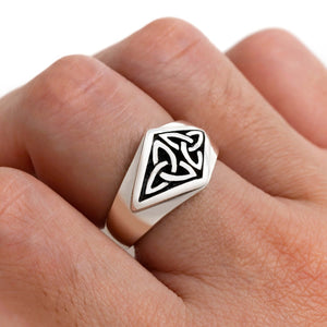 925 Sterling Silver Celtic Triquetra Ring