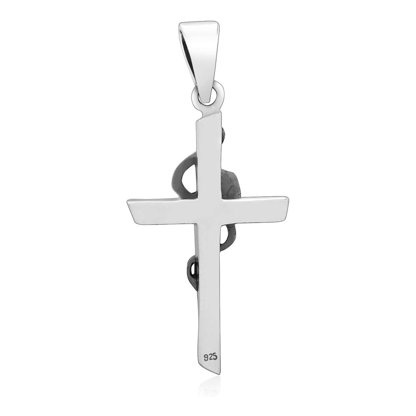 925 Sterling Silver Rose Cross Rosicrucian Pendant - SilverMania925