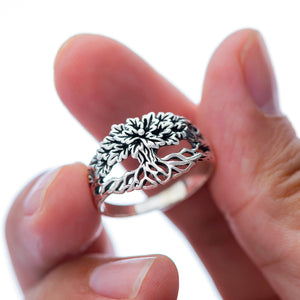 925 Sterling Silver Viking Yggdrasil Unisex Ring