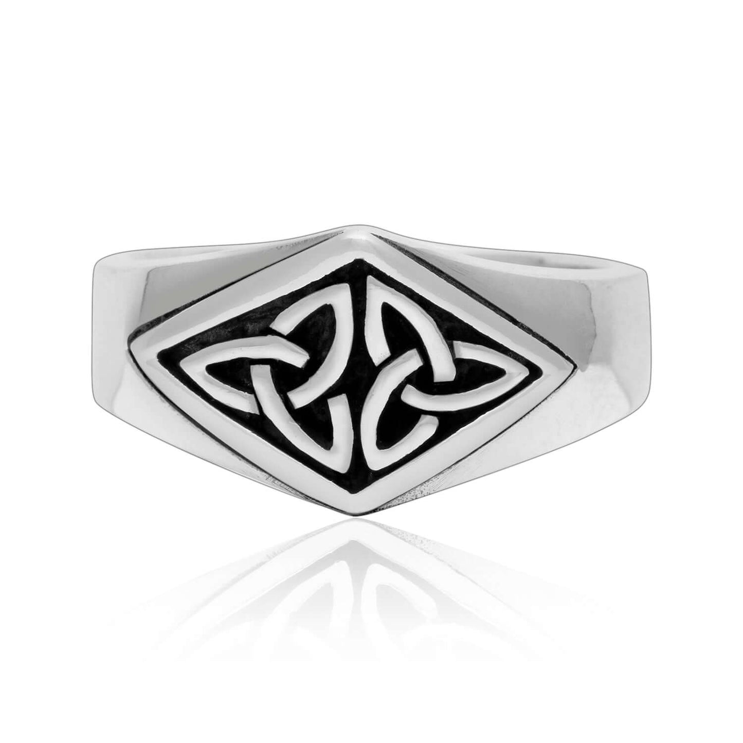 925 Sterling Silver Celtic Triquetra Ring - SilverMania925