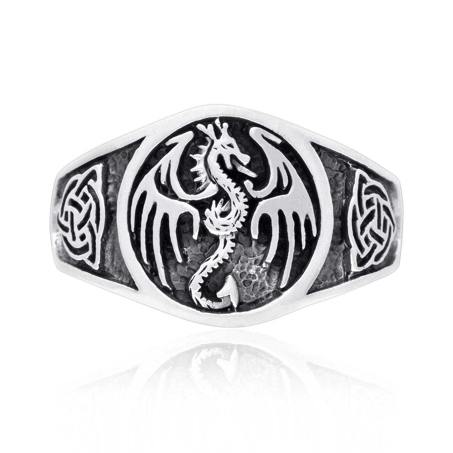 925 Sterling Silver Viking Jormungand Game of Thrones Celtic Ring - SilverMania925
