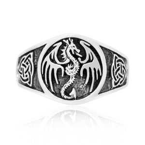 925 Sterling Silver Viking Jormungand Game of Thrones Celtic Ring
