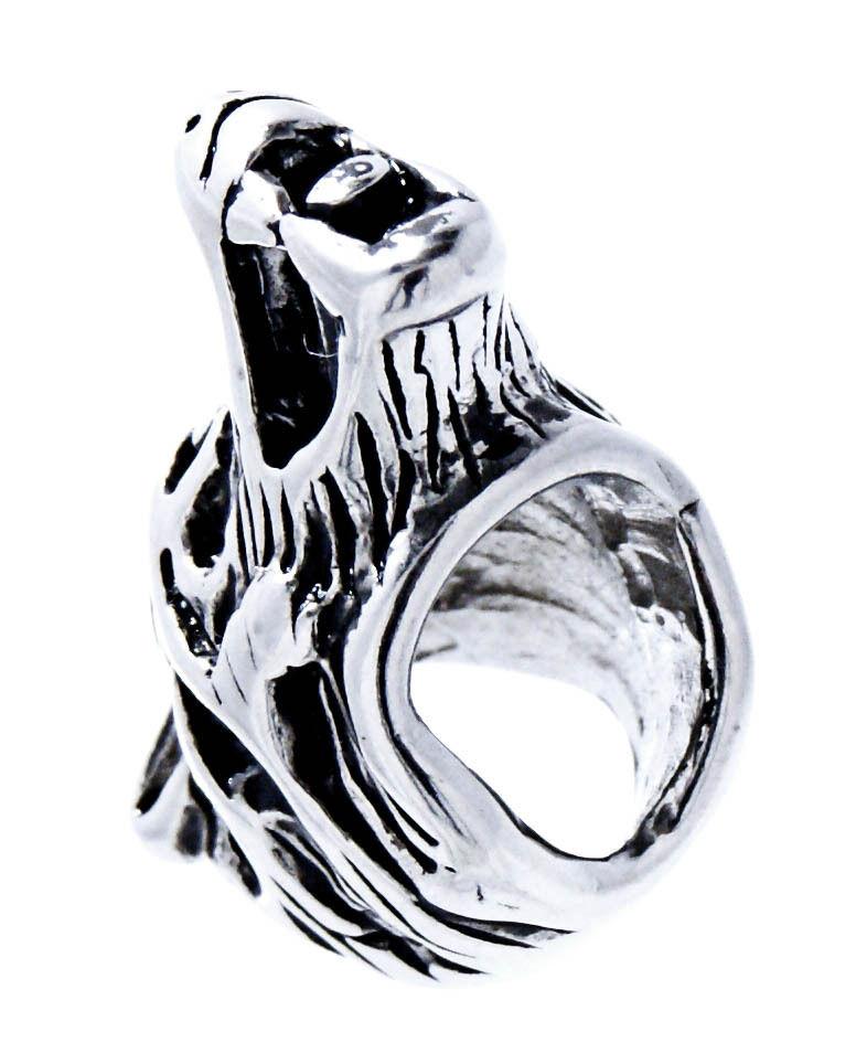 Sterling Silver Viking Wolf Head Beard Bead - SilverMania925
