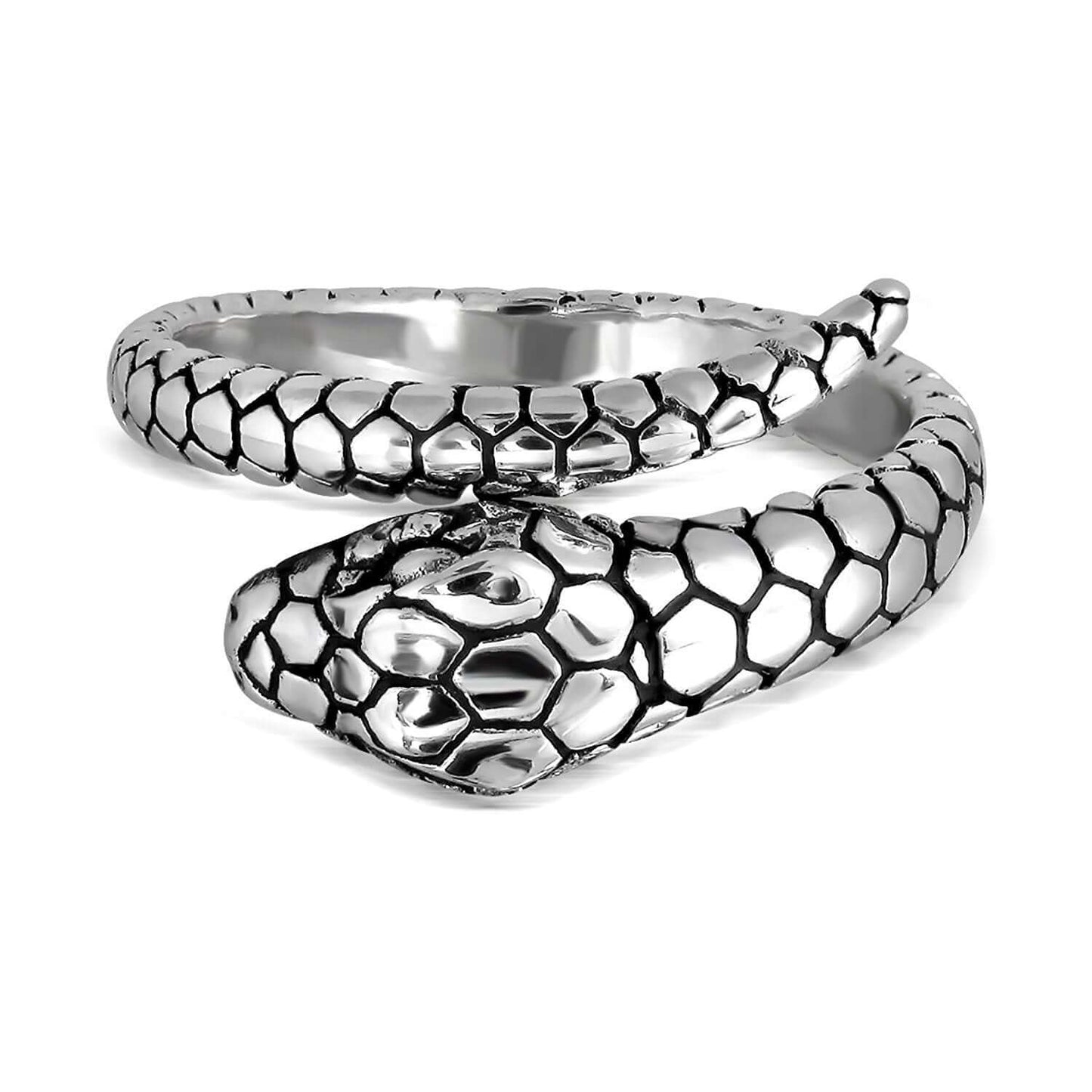 925 Sterling Silver Snake Ring - SilverMania925