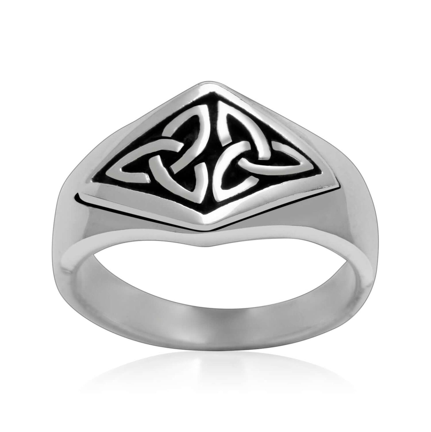 925 Sterling Silver Celtic Triquetra Ring - SilverMania925